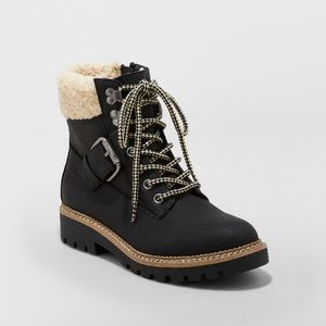 Universal Thread Black Sherpa Hiker Boots
